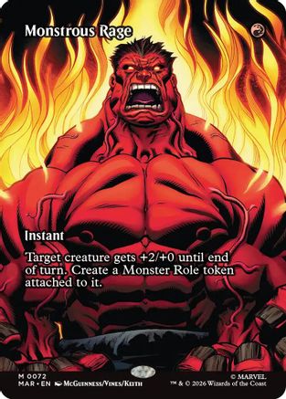 Monstrous Rage (Borderless) |  (072) [Marvel Universe Eternal-Legal]