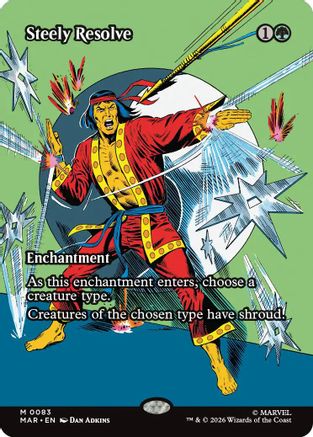 Steely Resolve (Borderless) |  Foil (083) [Marvel Universe Eternal-Legal]