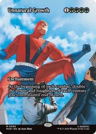 Unnatural Growth (Borderless) |  Foil (084) [Marvel Universe Eternal-Legal]