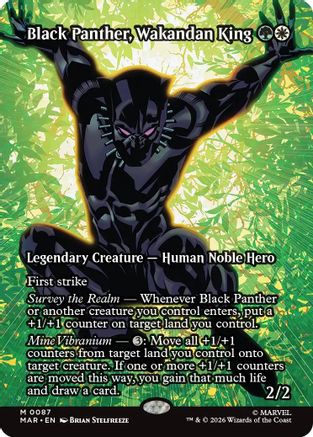 Black Panther, Wakandan King (Borderless) |  Foil (087) [Marvel Universe Eternal-Legal]
