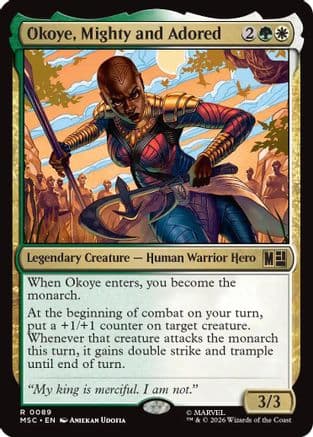 Okoye, Mighty and Adored (Surge Foil) |  Foil (089) [Commander: Marvel Super Heroes]