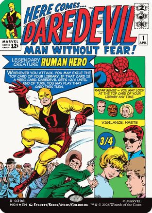Daredevil, Man Without Fear (Borderless) (0398) |  Foil (398) [Marvel Super Heroes]