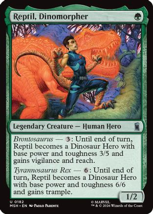 Reptil, Dinomorpher |  Foil (182) [Marvel Super Heroes]