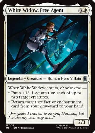 White Widow, Free Agent |  Foil (042) [Marvel Super Heroes]