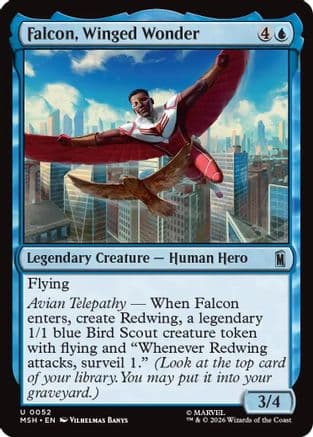 Falcon, Winged Wonder |  Foil (052) [Marvel Super Heroes]