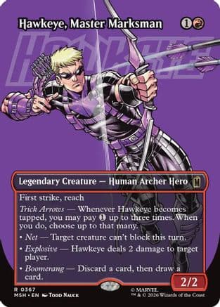 Hawkeye, Master Marksman (Borderless) |  Foil (367) [Marvel Super Heroes]