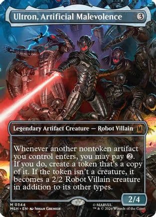 Ultron, Artificial Malevolence (Borderless) (0344) |  Foil (344) [Marvel Super Heroes]