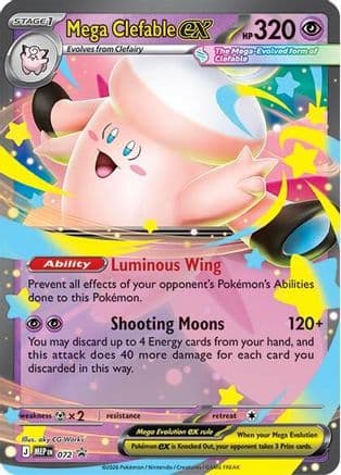 Mega Clefable ex 072- ME Mega Evolution Promo Holofoil