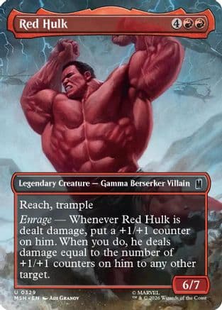 Red Hulk (Borderless) |  Foil (329) [Marvel Super Heroes]
