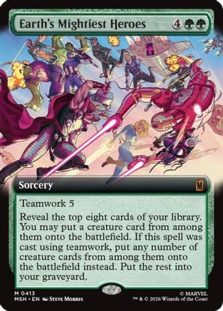 Earth's Mightiest Heroes (Extended Art) |  Foil (413) [Marvel Super Heroes]