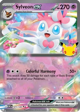 Sylveon ex 071- ME 30th Celebration Holofoil