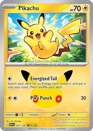 Pikachu 037/128 - ME 30th Celebration Holofoil