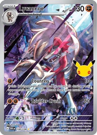 Lycanroc 138- ME 30th Celebration Holofoil