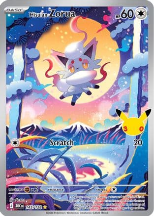 Hisuian Zorua 145- ME 30th Celebration Holofoil