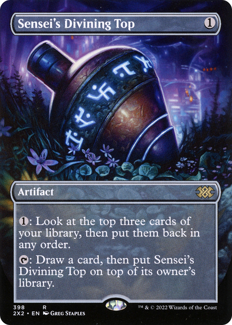 Sensei's Divining Top (Borderless Alternate Art) [Double Masters 2022] Foil