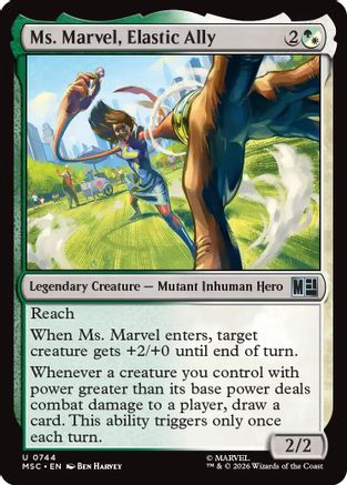 Ms. Marvel, Elastic Ally |  Foil (744) [Marvel Super Heroes]