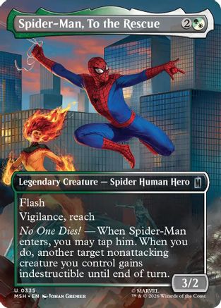 Spider-Man, To the Rescue (Borderless) |  Foil (335) [Marvel Super Heroes]