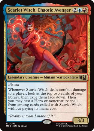Scarlet Witch, Chaotic Avenger |  Foil (093) [Commander: Marvel Super Heroes]