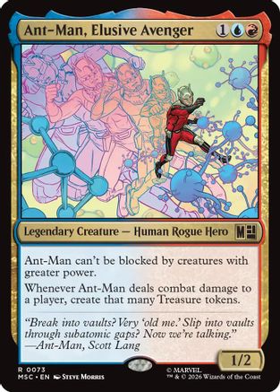 Ant-Man, Elusive Avenger (Surge Foil) |  Foil (073) [Commander: Marvel Super Heroes]