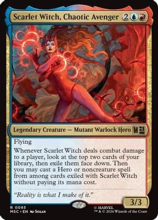 Scarlet Witch, Chaotic Avenger (Surge Foil) |  Foil (093) [Commander: Marvel Super Heroes]