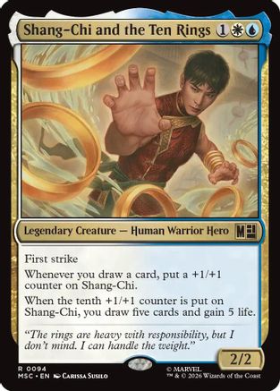 Shang-Chi and the Ten Rings (Surge Foil) |  Foil (094) [Commander: Marvel Super Heroes]