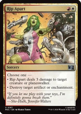 Rip Apart (Surge Foil) |  Foil (187) [Commander: Marvel Super Heroes]