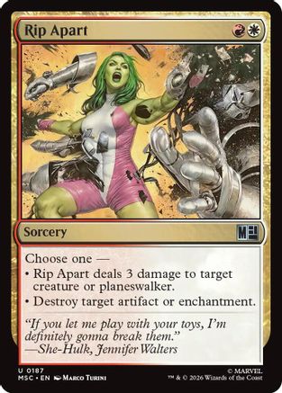 Rip Apart (Surge Foil) |  Foil (187) [Commander: Marvel Super Heroes]
