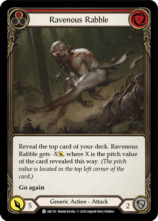 Ravenous Rabble (Red) [U-ARC191] (Arcane Rising Unlimited)  Unlimited Normal