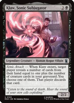 Klaw, Sonic Subjugator |  Foil (103) [Marvel Super Heroes]