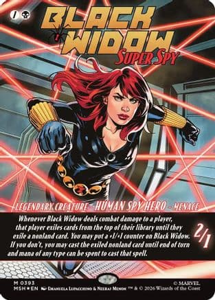 Black Widow, Super Spy (Borderless) (0393) |  Foil (393) [Marvel Super Heroes]