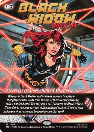 Black Widow, Super Spy (Borderless) (0393) |  Foil (393) [Marvel Super Heroes]