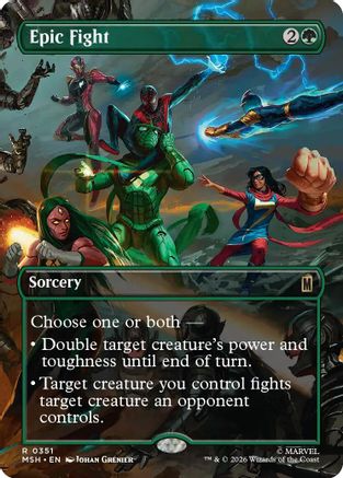 Epic Fight (Borderless) |  Foil (351) [Marvel Super Heroes]