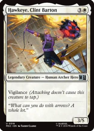 Hawkeye, Clint Barton (0518) |  Foil (518) [Commander: Marvel Super Heroes]