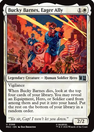 Bucky Barnes, Eager Ally |  Foil (586) [Commander: Marvel Super Heroes]