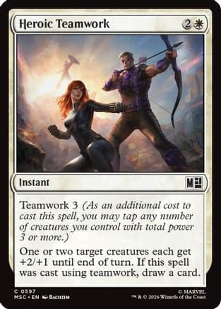Heroic Teamwork |  Foil (597) [Commander: Marvel Super Heroes]