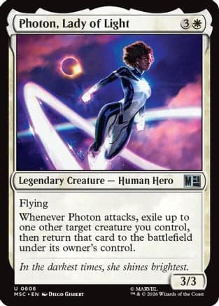 Photon, Lady of Light |  Foil (606) [Commander: Marvel Super Heroes]