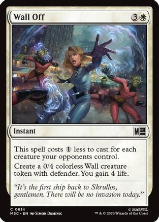 Wall Off |  Foil (614) [Commander: Marvel Super Heroes]