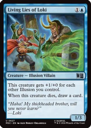 Living Lies of Loki |  Foil (627) [Commander: Marvel Super Heroes]