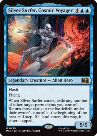 Silver Surfer, Cosmic Voyager |  Foil (639) [Commander: Marvel Super Heroes]