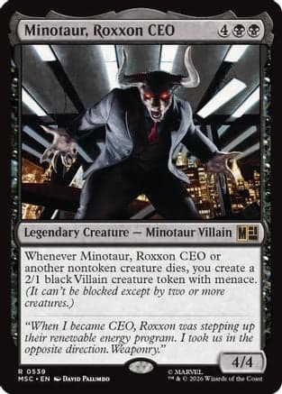 Minotaur, Roxxon CEO |  (539) [Commander: Marvel Super Heroes]
