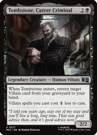 Tombstone, Career Criminal |  (577) [Commander: Marvel Super Heroes]