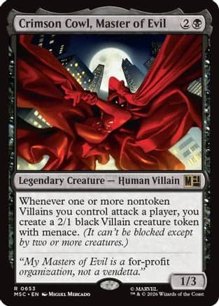 Crimson Cowl, Master of Evil |  Foil (653) [Commander: Marvel Super Heroes]
