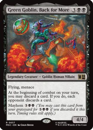 Green Goblin, Back for More |  Foil (657) [Commander: Marvel Super Heroes]