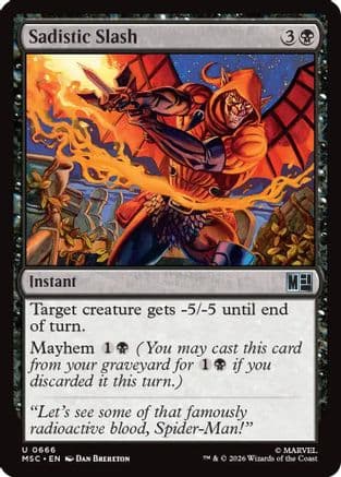 Sadistic Slash |  (666) [Commander: Marvel Super Heroes]