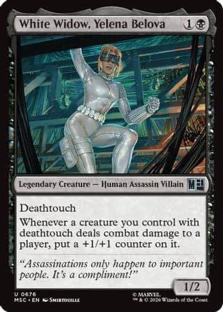 White Widow, Yelena Belova |  Foil (676) [Commander: Marvel Super Heroes]