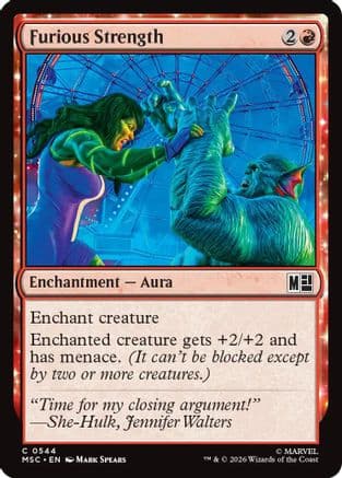 Furious Strength |  Foil (544) [Commander: Marvel Super Heroes]