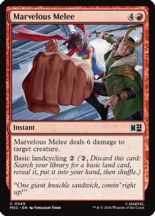 Marvelous Melee |  Foil (549) [Commander: Marvel Super Heroes]