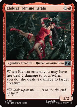 Elektra, Femme Fatale |  (687) [Commander: Marvel Super Heroes]