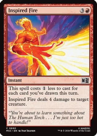 Inspired Fire |  Foil (690) [Commander: Marvel Super Heroes]
