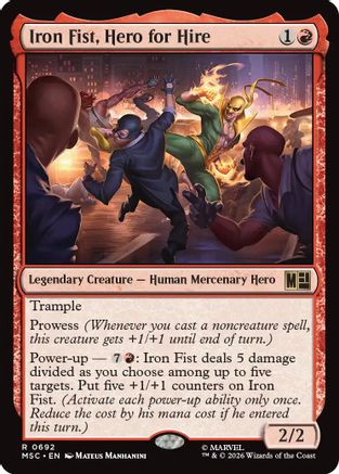 Iron Fist, Hero for Hire |  Foil (692) [Commander: Marvel Super Heroes]